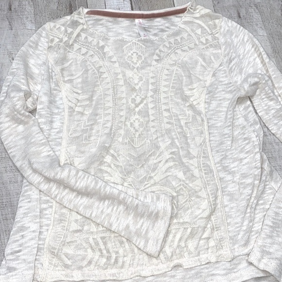 Xhilaration boho lace knit top size small - Picture 1 of 6